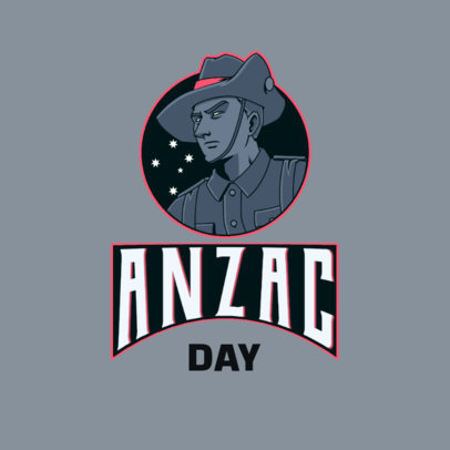 Gaming Logo Generator Featuring a  Member of the Australian and New Zealand Army Corps 3122i
