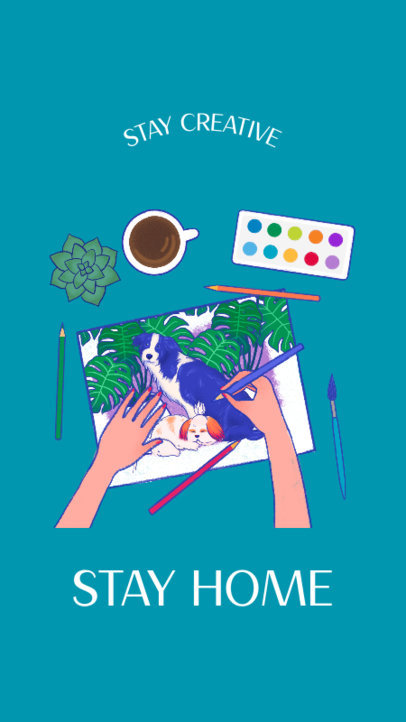 Quarantine Instagram Story Template with Indoor Activities
