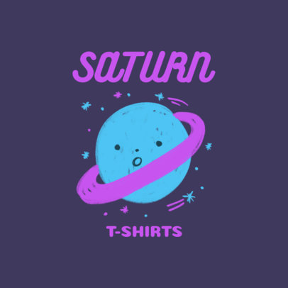 Logo Maker for an Apparel Brand Featuring a Cute Planet Doodle 