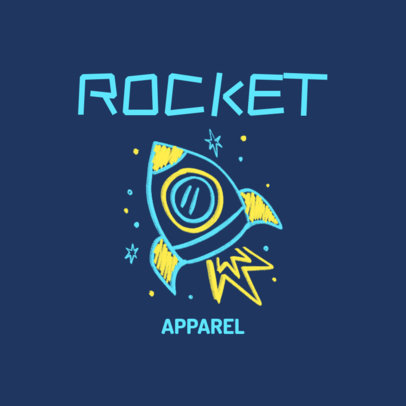 Logo Generator for a Kids Clothing Brand With a Spaceship Doodle 