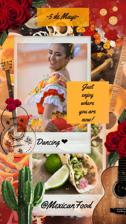 Instagram Story Template Featuring a Festive 5 de Mayo Design