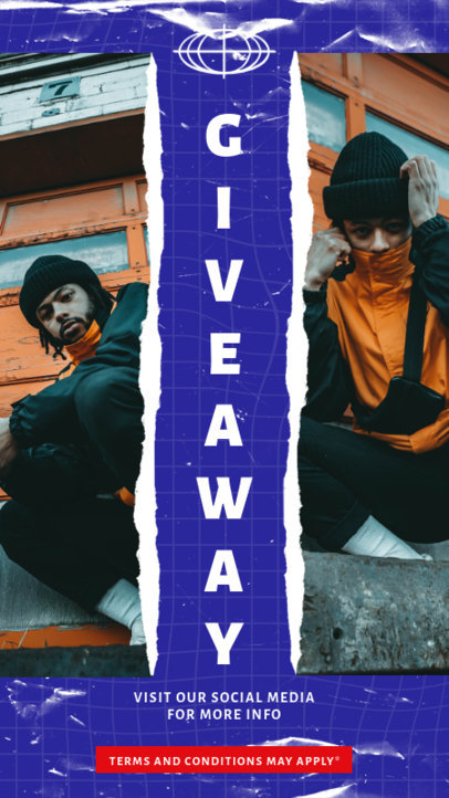 Instagram Story Template with a Scrapped Paper Design 825-el1