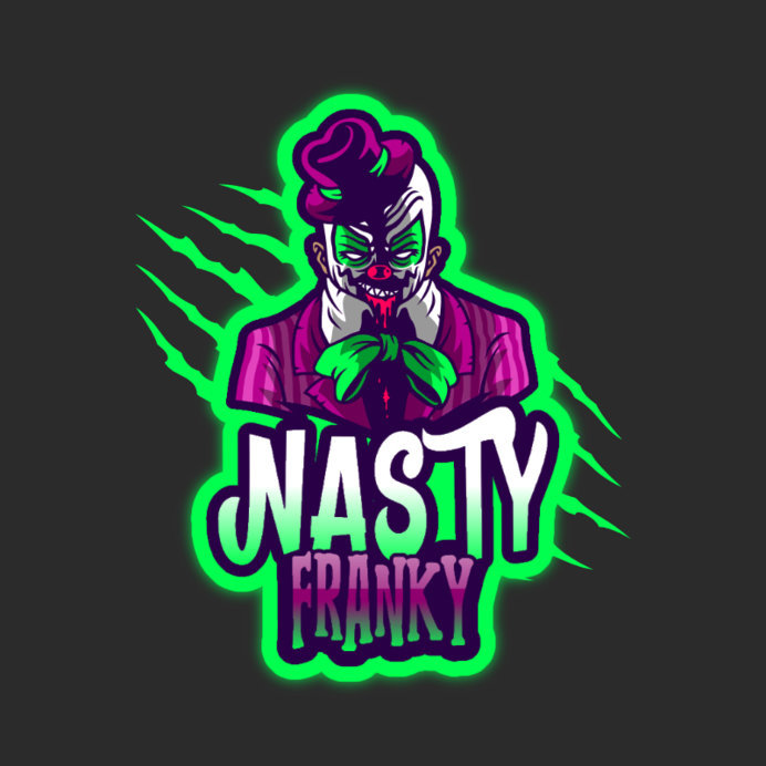 Logo Creator Featuring a Gleamy Clown Character