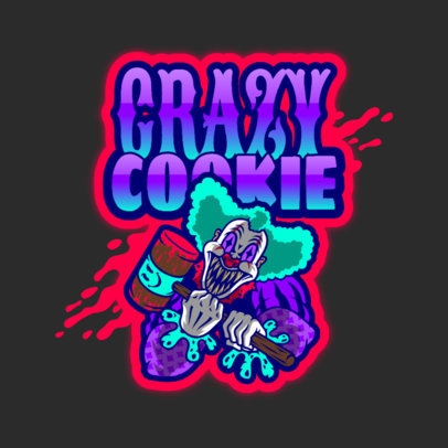 Online Logo Maker Featuring a Crazy-Looking Clown 