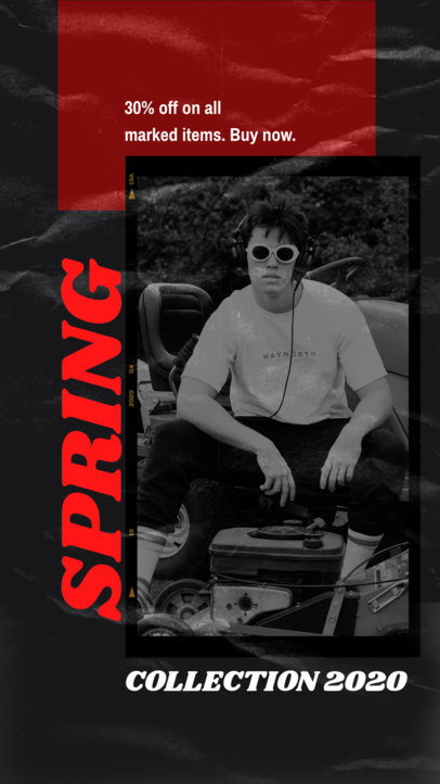 Instagram Story Template Featuring Clothing Brand Promos