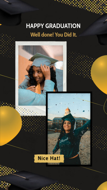 Instagram Story Design Creator for a Graduation-Themed Post 2430z