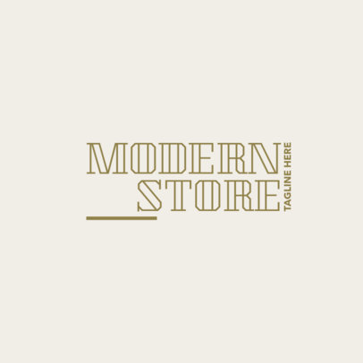 Abstract Logo Template Featuring Artsy Typographies