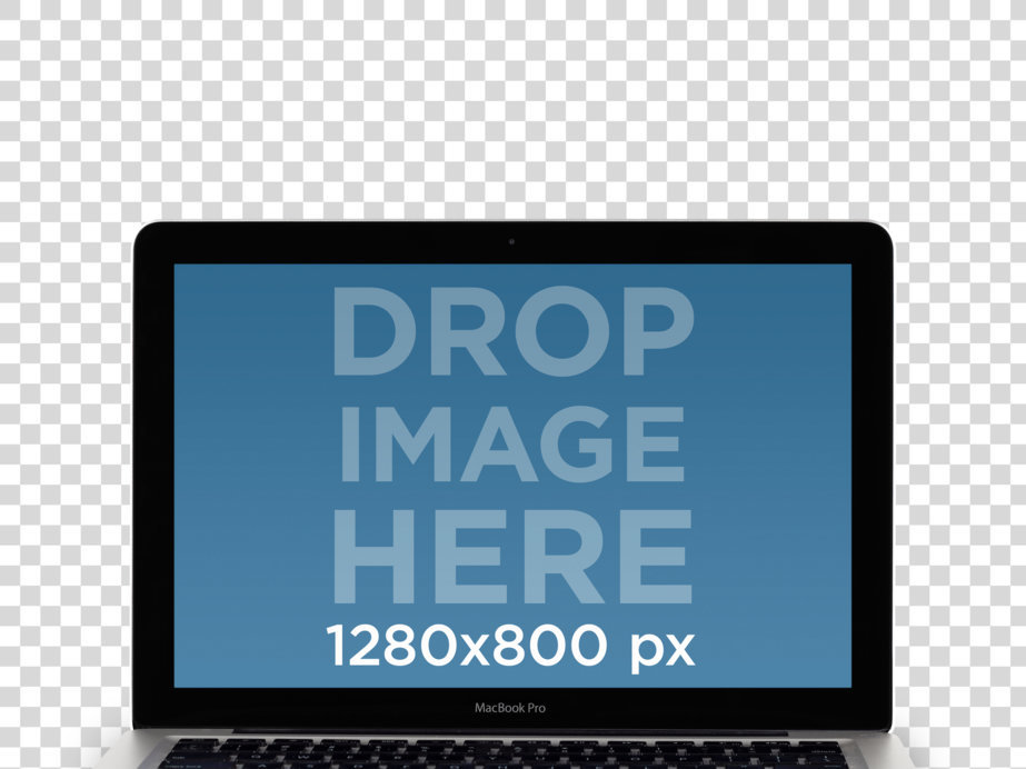 Closeup MacBook Mockup With a Plain Background