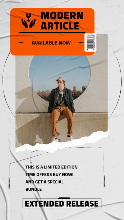 Scrap Instagram Story Maker Featuring Urban Clothing Brand Promos