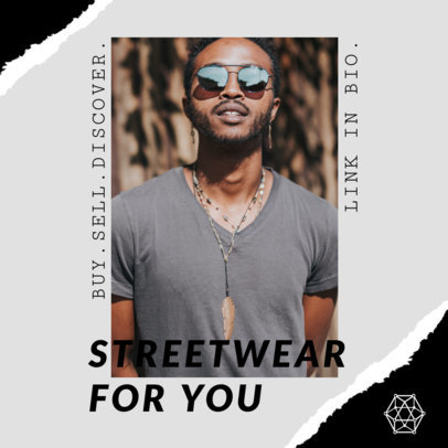 Trendy Instagram Post Template with Analogue Textures