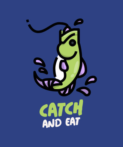T-Shirt Design Maker Featuring Fishing Graphics
