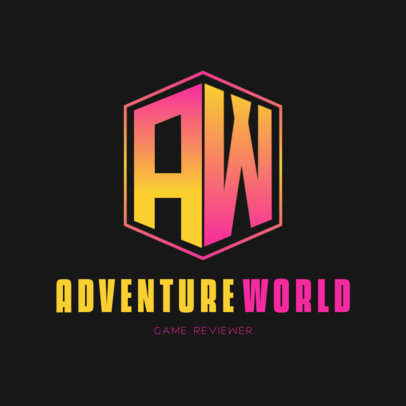 Logo Maker For a Gaming Squad Featuring Gradient Monograms