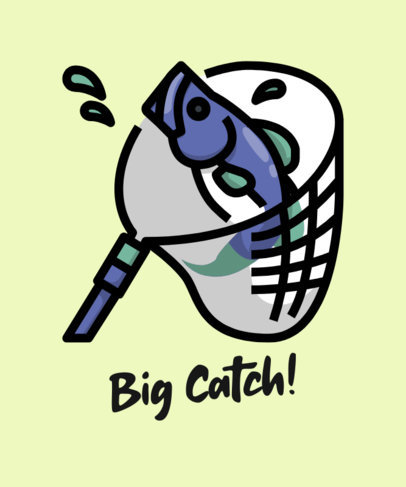T-Shirt Design Generator For a Fishing Team with a Catch Graphic