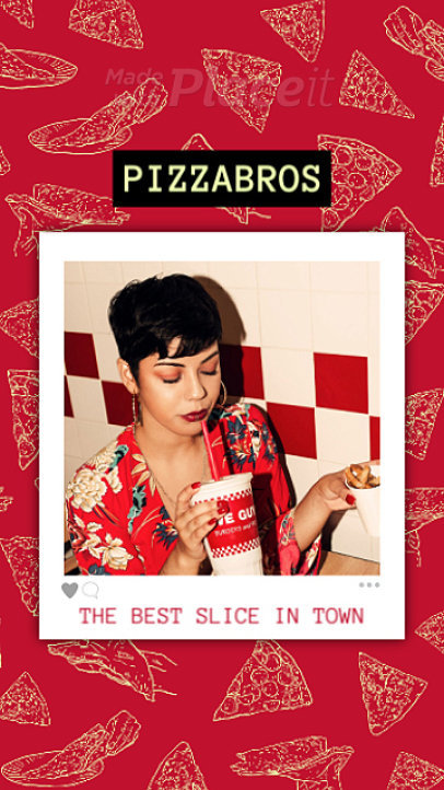 Instagram Story Video Template with Junk Food Graphics 1383