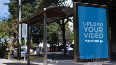 Video of a Mupi on a Bus Stop 