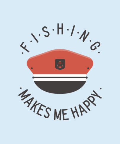 Fishing T-Shirt Design Template Featuring Quotes 755-el1