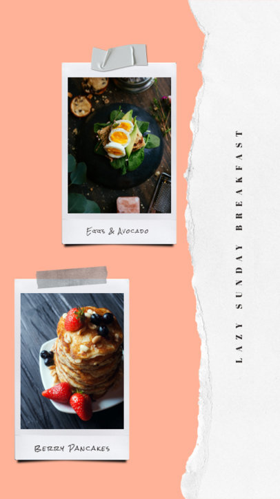 Instagram Story Maker with a Two Instant Pictures Display