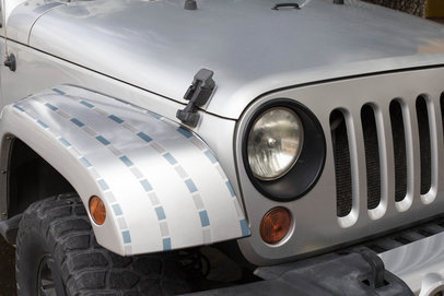 Mockup of a Decal on a Mudguard 33257