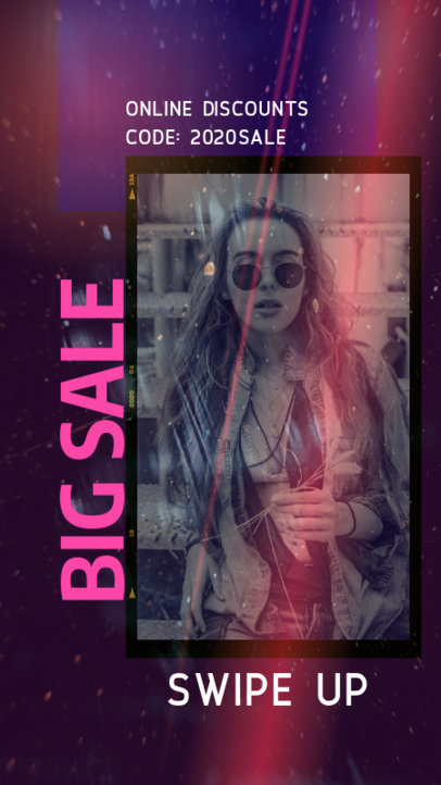 Fashionable Instagram Story Generator for a Big Sale Featuring a Framed Photo 2440i