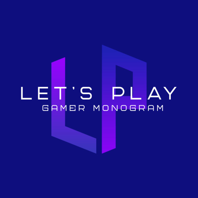 Gaming Logo Template Featuring Bold Monograms