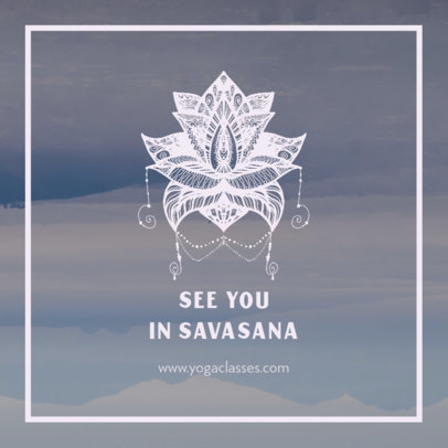 Instagram Post Maker for a Yoga Class with a Mandala 740a-el1