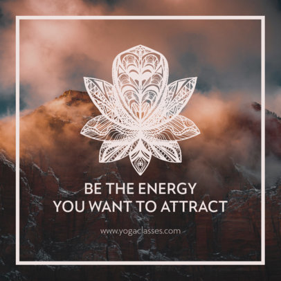 Instagram Post Generator for an Online Yoga Lesson