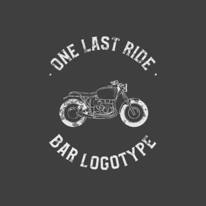 Bikers Bar Logo Maker Featuring a Motorcycle Graphic