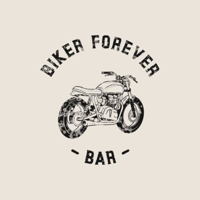 Bikers Bar Logo Generator with a Vintage Motorcycle Icon