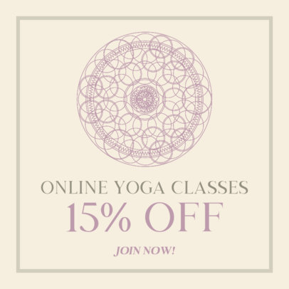 Instagram Post Creator for a Yoga Class Discount Announcement