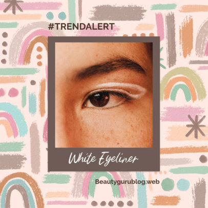 Beauty Brand Instagram Post Template with an Instant Picture Frame