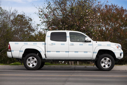 Side-View Mockup of a Car Decal Placed on a Pickup Truck