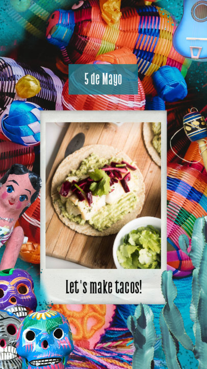 5 de Mayo-Based Instagram Story Template with Mexican Items 2436i