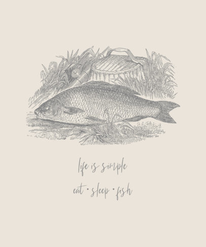 T-Shirt Design Creator Featuring a Fish Drawing