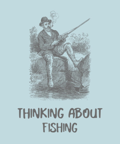 T-Shirt Design Creator with a Vintage Fisherman Drawing 756b-el1