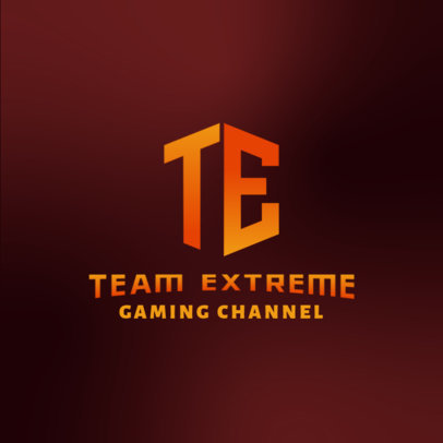 Logo Template for a Gaming Channel With a Cool Monogram and a Gradient Background