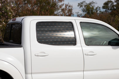 Mockup of a Window Decal Placed on a Pickup Truck