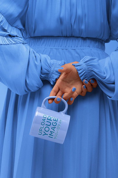 11 oz Coffee Mug Mockup of a Woman Standing Backwards 32830
