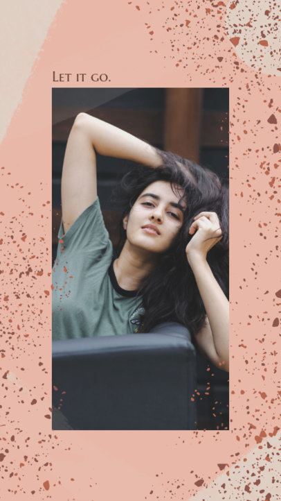 Instagram Story Template with an Abstract Splatter Background