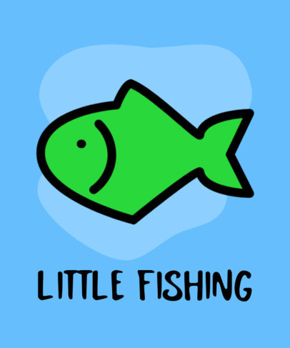 T-Shirt Design Maker Featuring Cartoonish Fishing Graphics