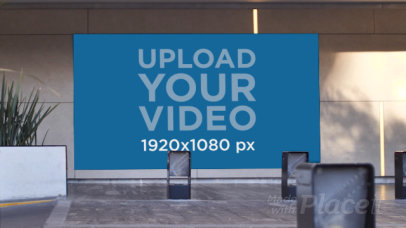 Video of a Billboard on a Modern Building 