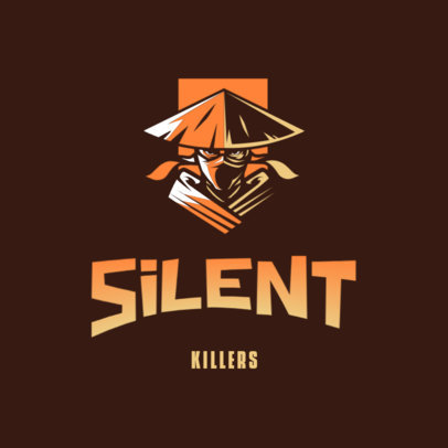 Gaming Logo Generator Featuring a Japanese Ninja Character 3145j