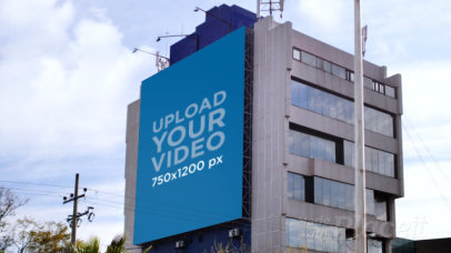 Video Featuring a Billboard Attached to a Building's Wall 32972