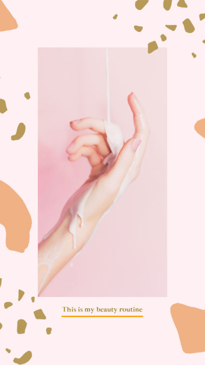 Instagram Story Design Template for Beauty Influencers With Minimal Abstract Shapes 2438m