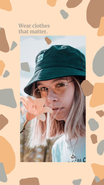 Abstract Instagram Story Design Generator for Ethical Fashion Brands 2438n