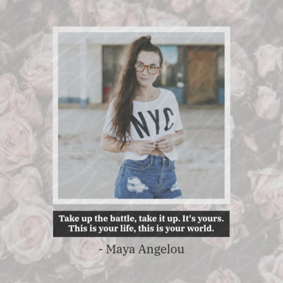 Facebook Post Generator with a Floral Analogue Texture