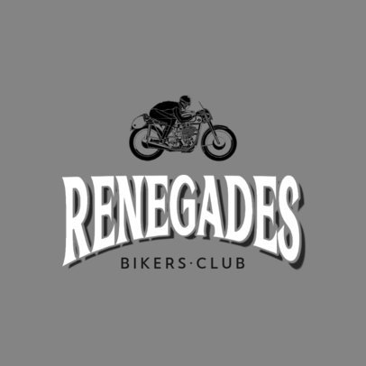 Bikers Club Logo Maker with a Rider Icon