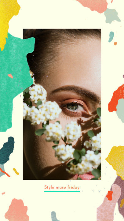 Modern Instagram Story Generator Featuring Colorful Abstract Shapes 