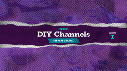 DIY YouTube Banner Template with an Analogue Texture