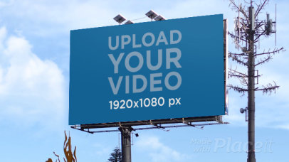 Video of a Billboard Standing Next to an Antenna 32980