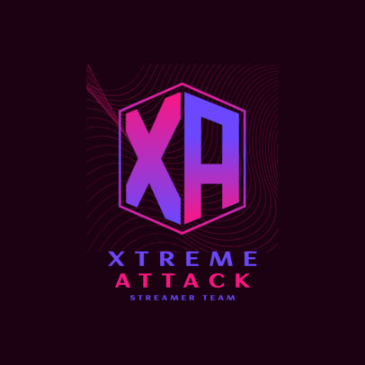 Gaming Logo Maker Featuring a Neon Monogram